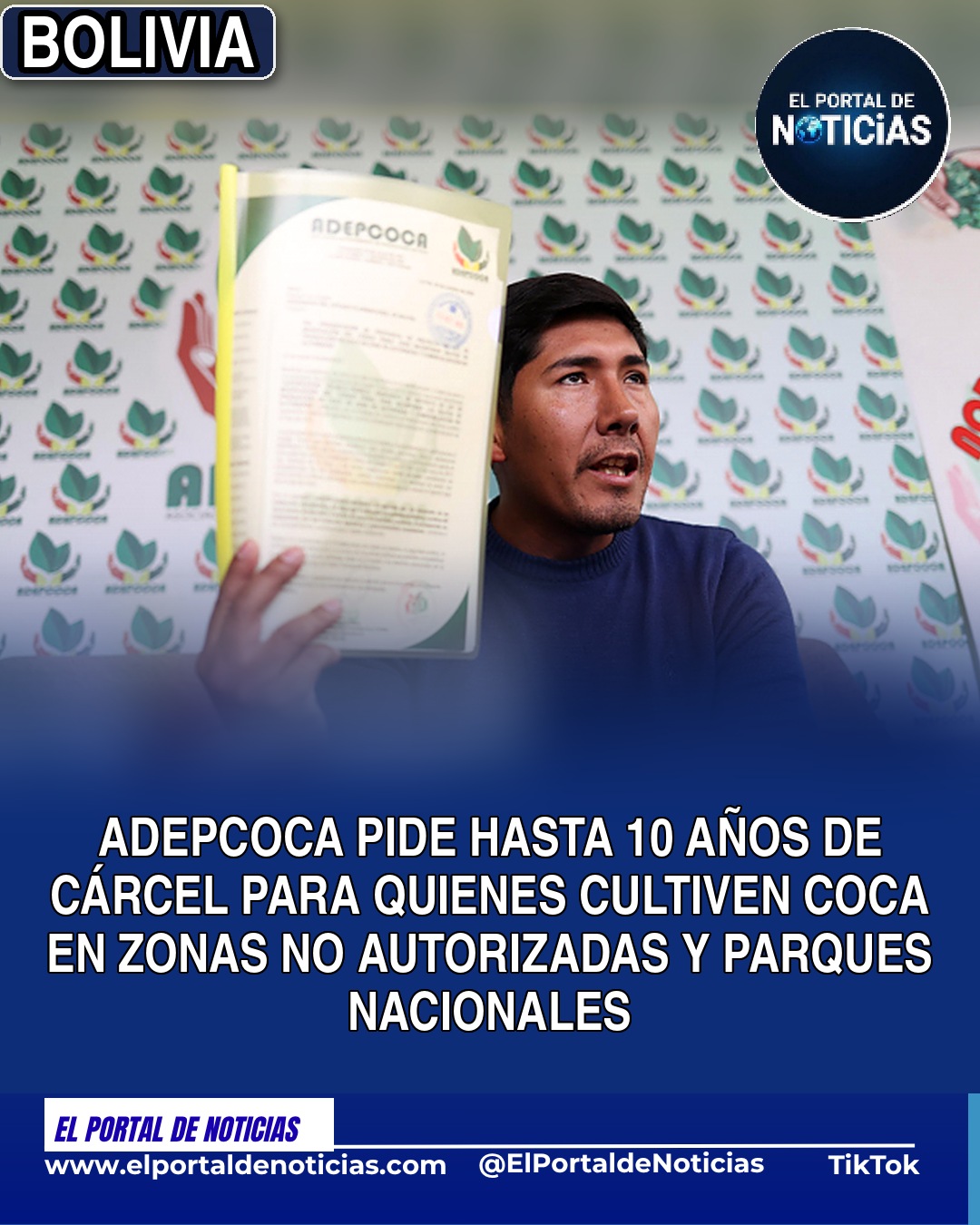 Cárcel por coca ilegal: Adepcoca pide hasta 10 años de prisión para quienes cultiven en parques nacionales y zonas no autorizadas