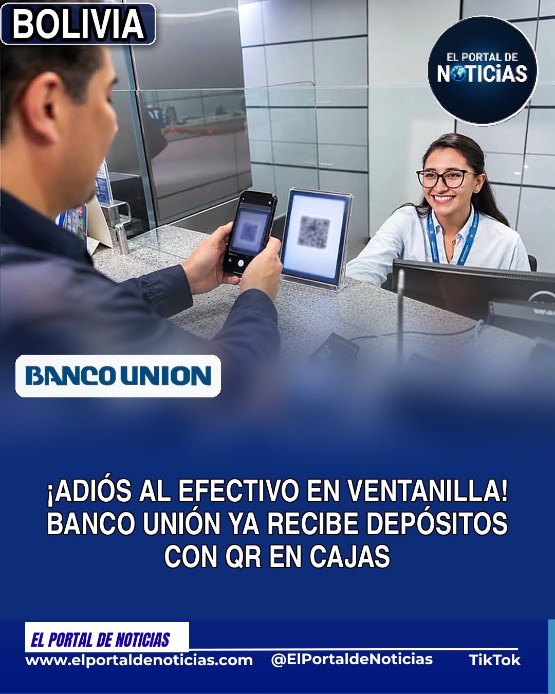Banco Unión depósitos por QR en cajas