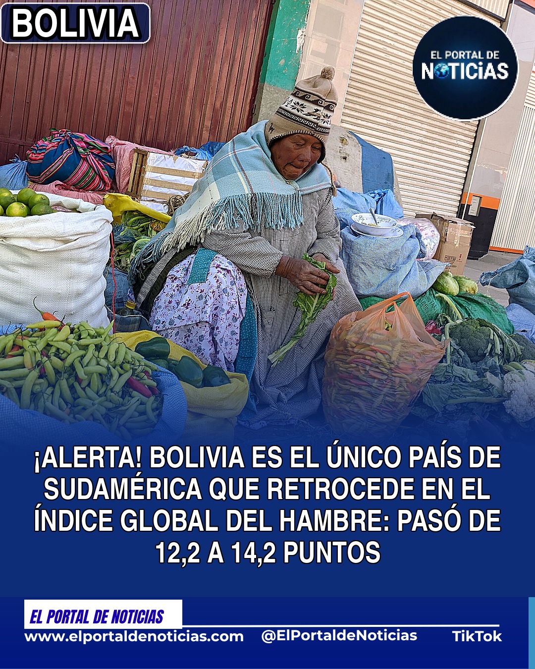 Bolivia es el único país de Sudamérica que retrocede en el Índice Global del Hambre 2026