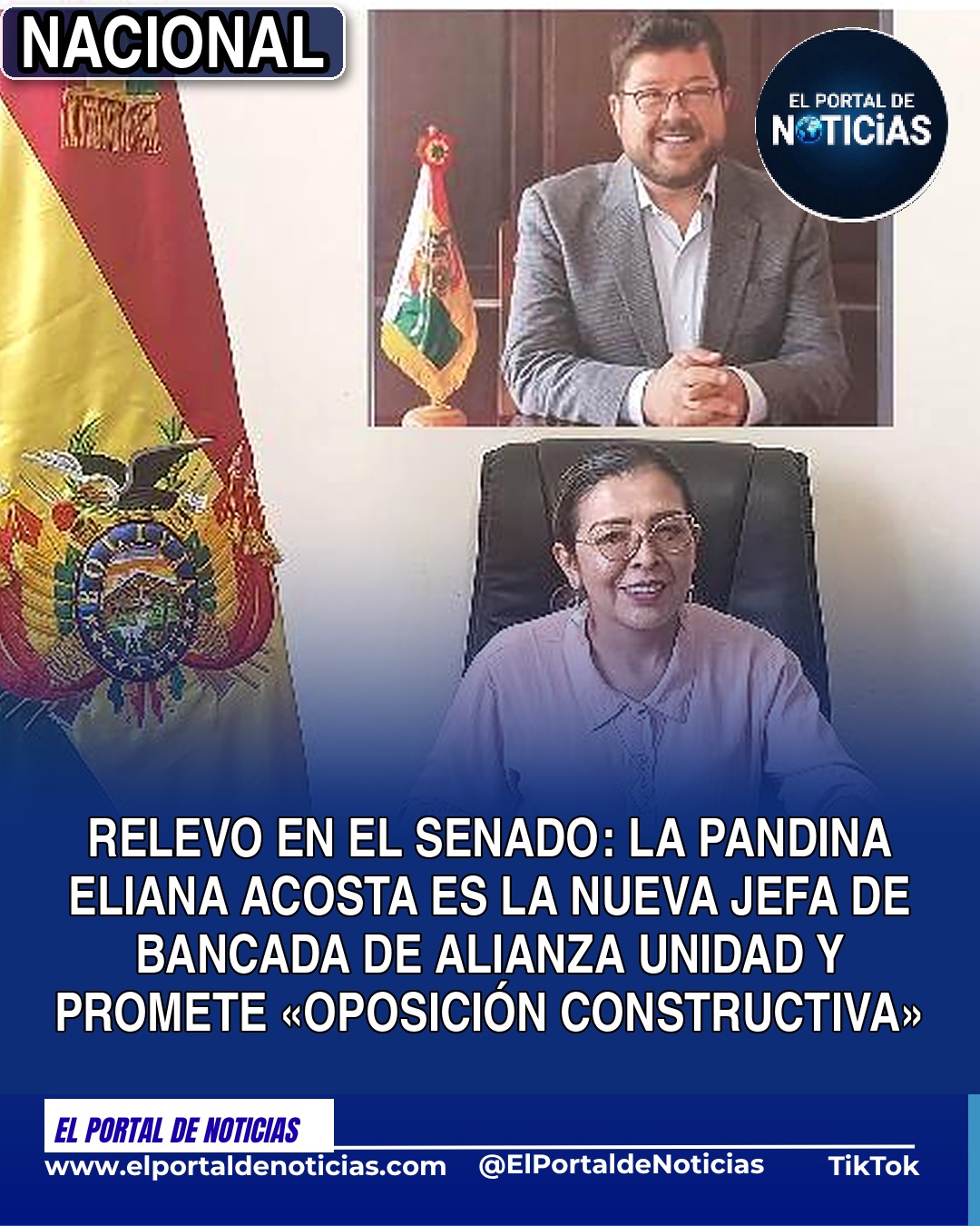Relevo en el Senado: la pandina Eliana Acosta es la nueva jefa de bancada de Alianza Unidad