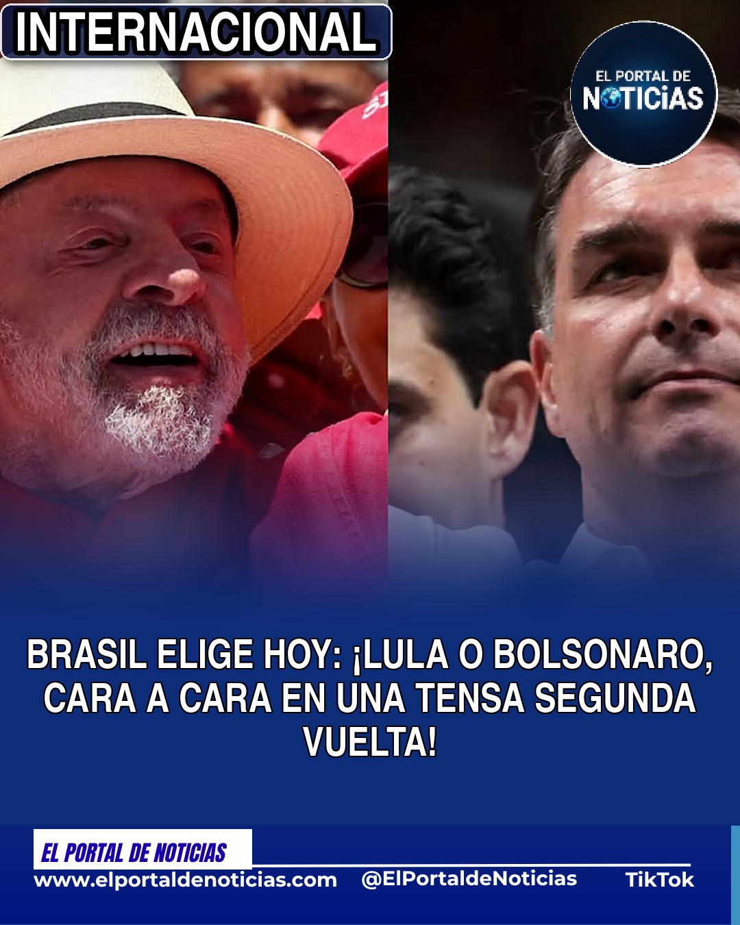 Lula da Silva y Flávio Bolsonaro, candidatos en la segunda vuelta de Brasil