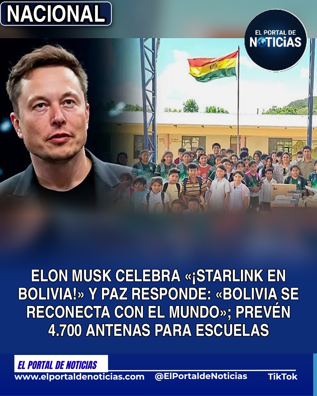 Starlink en Bolivia: Musk, Paz y 4.700 antenas