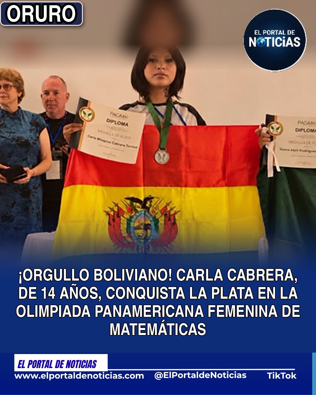 Carla Cabrera, medalla de plata en la Olimpiada Panamericana Femenina de Matemáticas