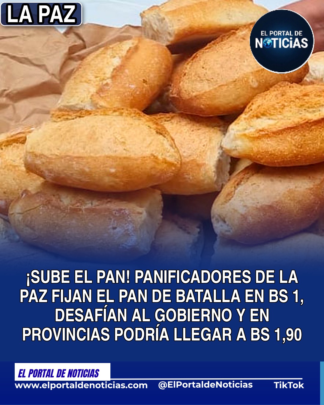 Panificadores de La Paz suben el pan de batalla a Bs 1 y no asistirán a la reunión con el Gobierno